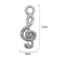 pingente nota musical prata b